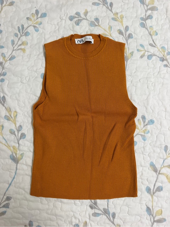Zara Tops - ZARA Mustard Knit Tank